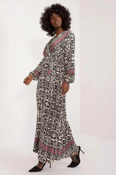 Italy Moda Colorful Print Maxi Dress  Adomoo